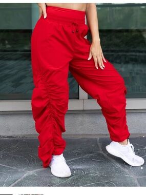 LA Designs Pants - red cinched stacked pants pull on style dancewear